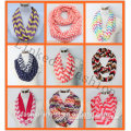 2015 Factory Produce Promotion Multi-color chevron Infinity Scarf jersey and ployester scarf